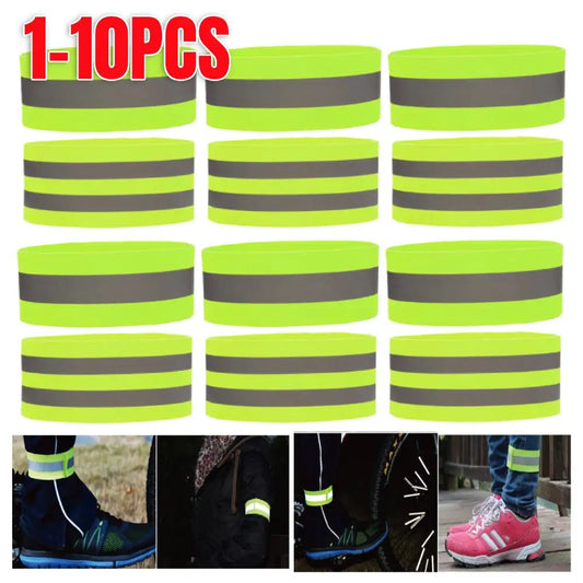1-10PC Reflective Bands Night Walking Cycling Running