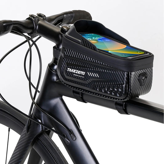 1L Bicycle Upper Tube Bag Waterproof 6.8" Touch Screen