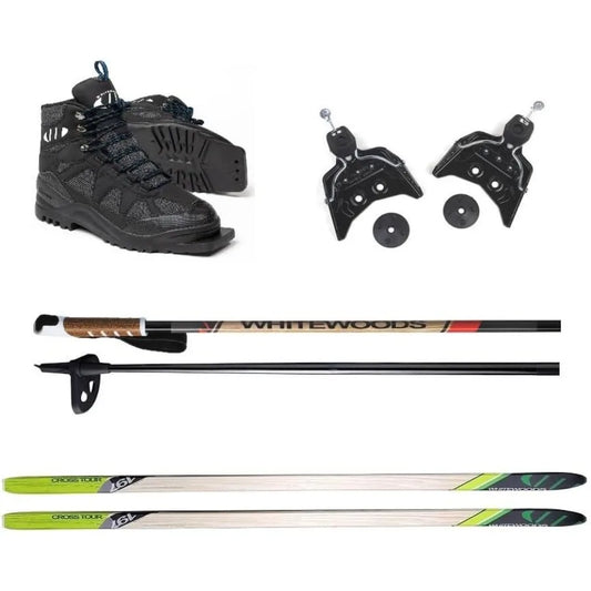 75mm 3Pin C C Package; Boots Bindings Poles Skis